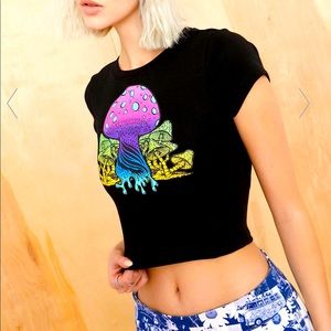 Dolls kill+current mood baby tee size M